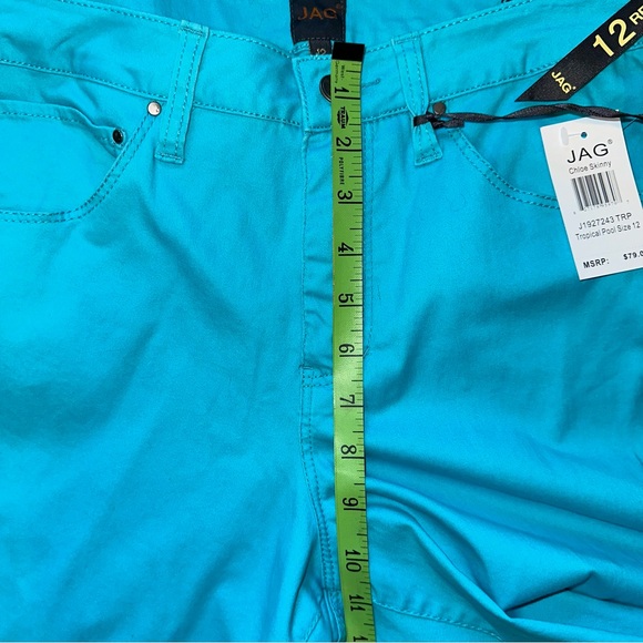 NWT Jag Women’s Chloe Skinny Jeans Chino Tropical Pool Teal New Size 12 - Picture 11 of 12